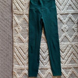 Green Leggings Full Length Stretchy Material